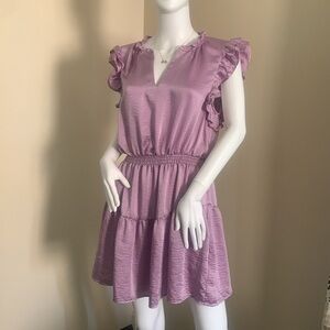 Steve Madden Lavender Ruffled dress large 33